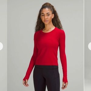 NWOT Lululemon Swiftly Tech Long Sleeve Shirt 2.0 *Race Length Dark Red